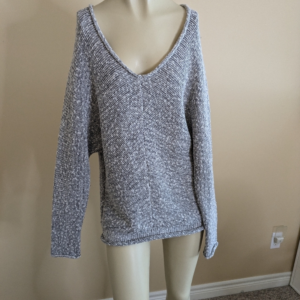 Free People Oversized Slouchy V-Neck Sweater
